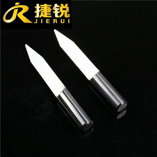 捷锐6mm钨钢平底尖刀钨钢中心尖刀 浮雕刀木雕工具数控雕刻机雕刻 - 图0