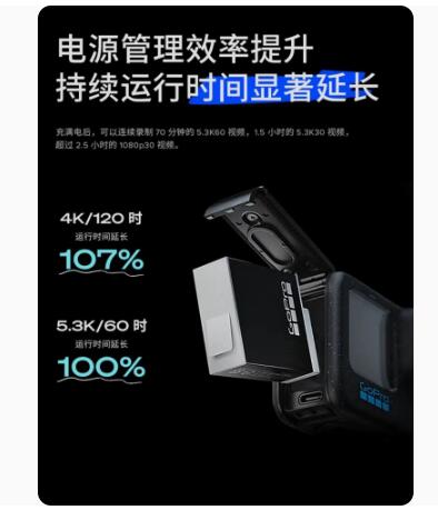 GoPro12Black运动相机防水防抖5.3k高清滑雪摩托车骑行Vlgo相机 - 图1