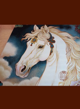 富贵白马-非遗景泰蓝掐丝珐琅画手工DIY材料包