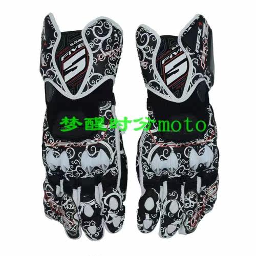 FIVE 5 GLOVE RFX1长款真皮 赛车手套 摩托车手套 骑士手套黑色 - 图2