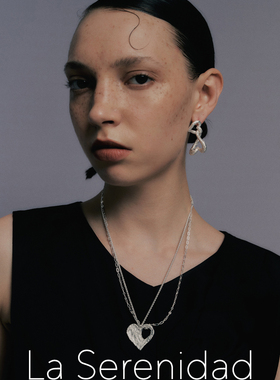 LaSerenidad镂空爱心项链纯银