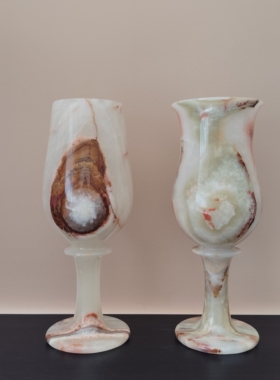 巴基斯坦进口手工天然玉石花瓶摆件家居装饰品民宿艺术空间设计师