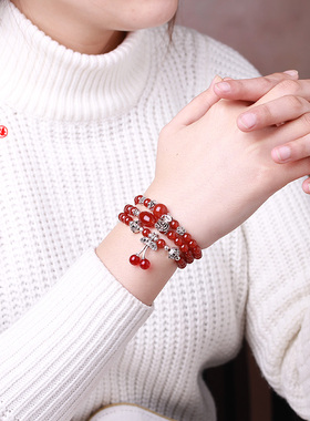 臻唯魅惑樱桃天然手链多层手串