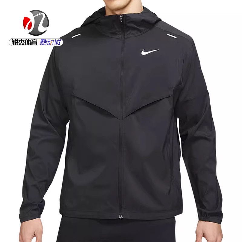 耐克Nike 男子透气拼接训练运动休闲连帽夹克外套CZ9071-100 - 图1