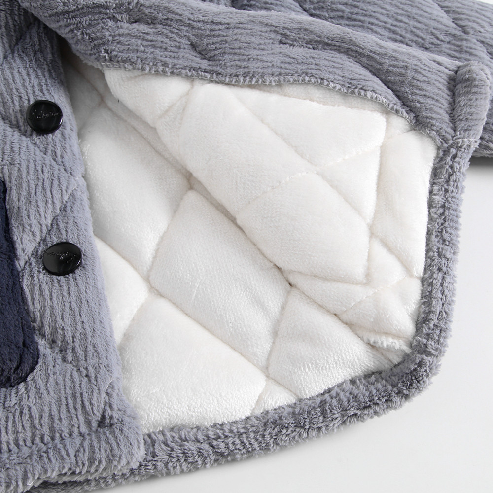 儿童睡衣冬季三层加厚夹棉法兰绒家居服套装男童可爱连帽款可外穿,淘宝优惠券,粉丝福利购,淘宝优惠卷