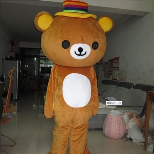 充气网红熊人偶服装大头熊可爱行走卡通cos头套小熊玩偶衣服道具 - 图1