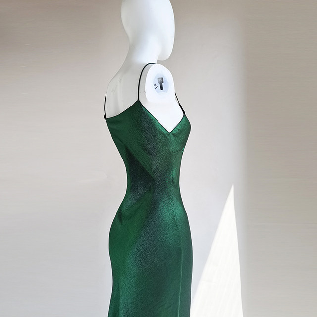 Cicidream dark green suspender super long dress Cicidream dark green suspender super long dress