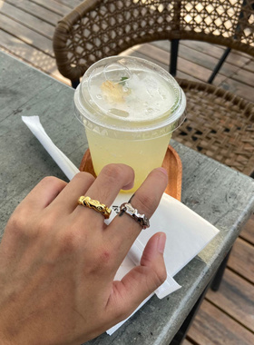 Witther原创复古法式褶皱戒指