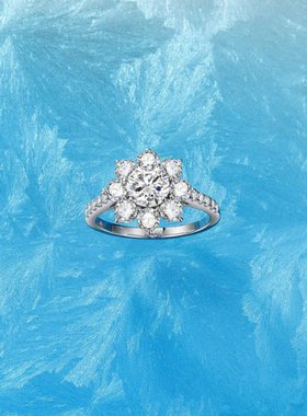 Witther满钻太阳花戒指小众设计高级感925银简约指环送女朋友礼物