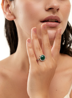 SOLDEVERANO圆鼎戒指纯银复古