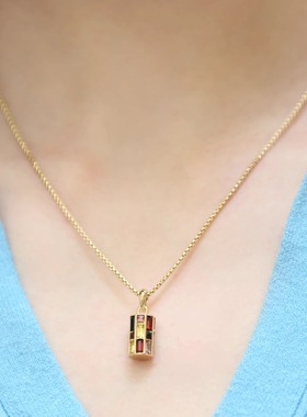 蕃秀SOL DE VERANO原创设计卡尔佩光谱立体趣味项链颈链女小众