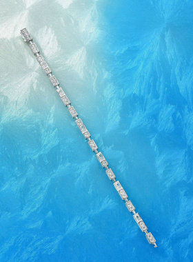 Witther小众设计满钻拼接手链轻奢高级感925银简约镶钻手饰礼物