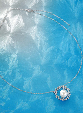 Witther原创设计珍珠吊坠项链女925纯银璀璨星河锁骨链轻奢高级感