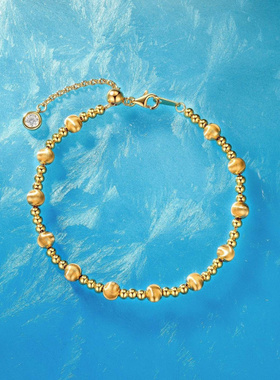 Witther小众老钱风拉丝手链女小众高级925银轻奢猫眼珠珠缠绕手饰