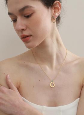 SOLDEVERANO蕃秀西班牙小众设计天然蓝水晶高级感锁骨链女