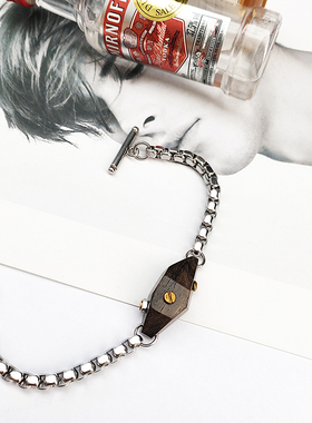 工业风复古木质蒸汽朋克手链