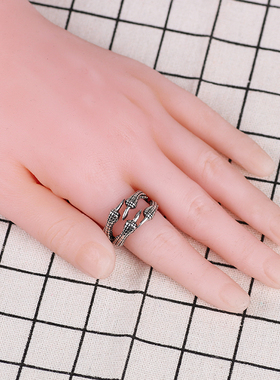 欧美风男士鹰爪学生复古夜店尾戒