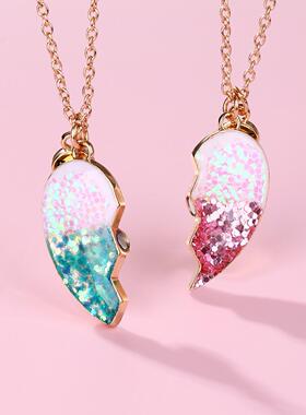 闺蜜项链女二人款磁吸吊坠