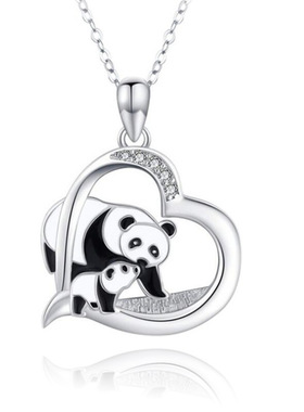 小众轻奢心形镶钻吊坠合金项链