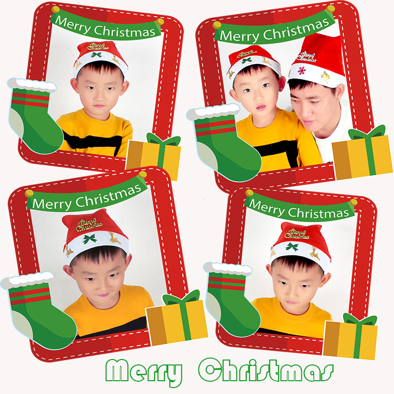 圣诞节装饰用品圣诞帽大红无纺布圣诞老人帽子成人儿童头饰发光帽,淘宝优惠券,粉丝福利购,淘宝优惠卷