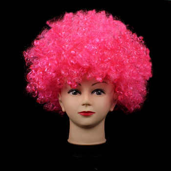 wig ພັດລົມຂະຫນາດໃຫຍ່ afro clown headgear ການປະຕິບັດ props clown wig ຜົມຊຸດ afro ຜົມ curly ໄດ້ຕະຫຼອດ