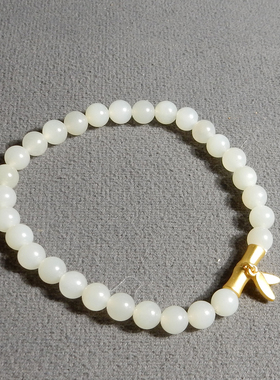 新疆且末料温润细腻白玉6mm手串