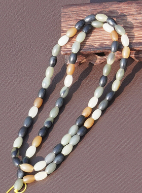 方言和田玉新疆楼兰三色意境手串