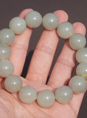 方言和田玉新疆且末青白玉籽手串