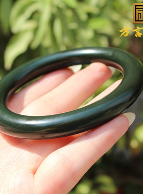 新疆无结构沙枣青籽料57mm手镯