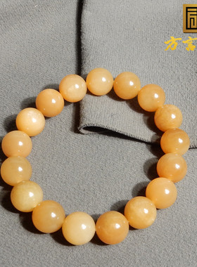 新疆且末老料黄金糖12mm圆珠手串