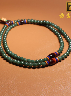 方言和田玉俄冰阳绿碧玉项链手串
