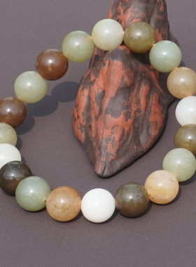 方言和田玉糖玉白玉晴水多宝手串