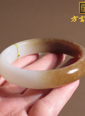 新疆且末老料糖白玉油润54mm手镯