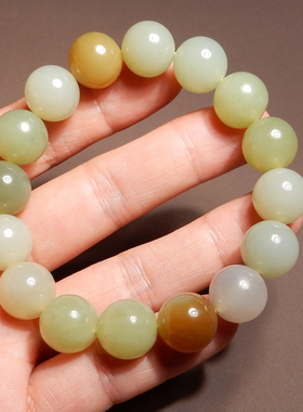 方言和田玉糖玉黄口青海白玉手串