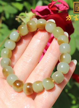 新疆且末料糖白玉10mm老型珠手串