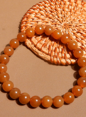 新疆且末料老红糖玉圆珠8MM手串