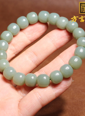 方言和田玉碧玉粉青无结构手串