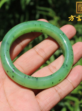 乌兰海果绿猕猴桃碧玉52mm玉手镯