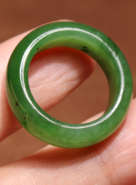 方言和田玉俄料老坑碧玉老料戒指