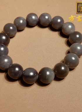 青海老坑温润细腻烟青紫罗兰手串