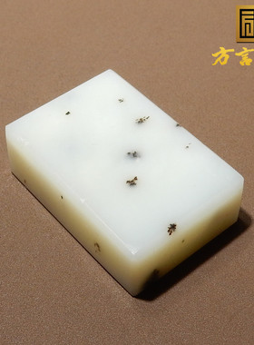 特色方言品牌和田玉精品青海料白玉桂花糕意境平安无事牌吊坠R9