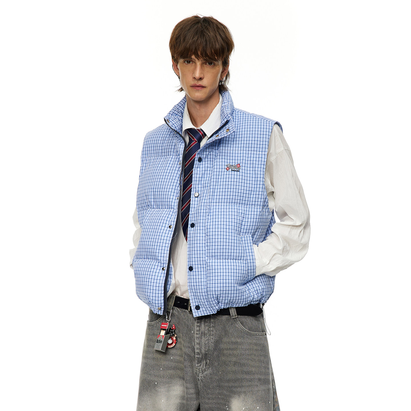 男道美式复古格子纯棉马甲男2025新款秋冬季棉服夹棉情侣厚外套潮,淘宝优惠券,粉丝福利购,淘宝优惠卷