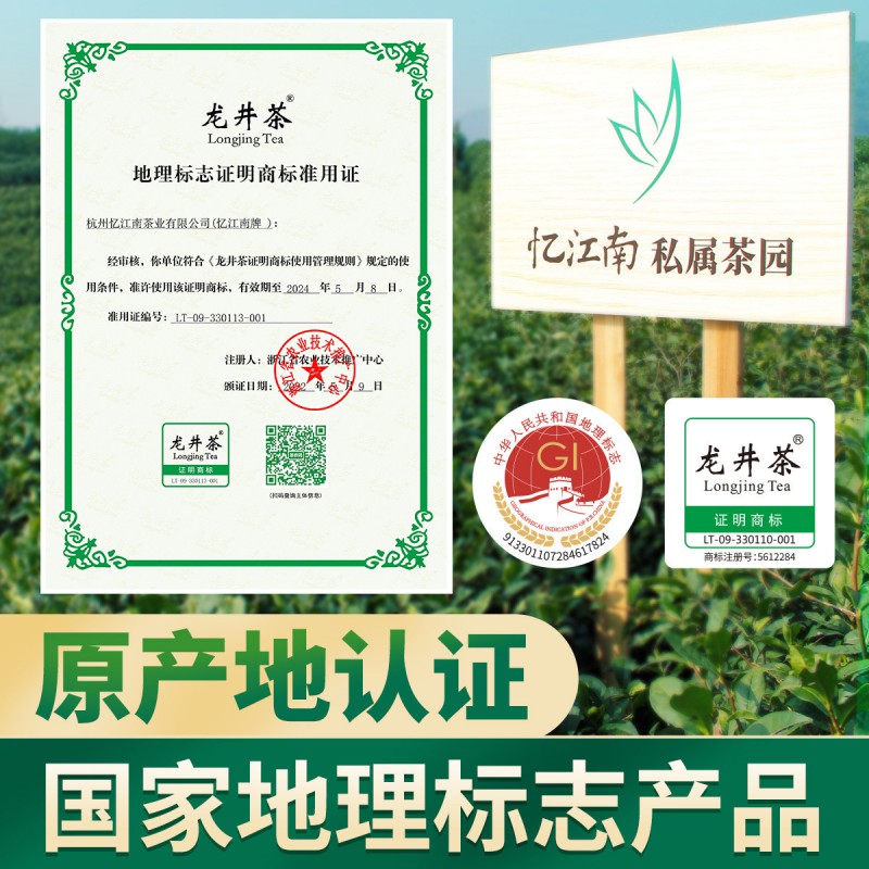 忆江南茶叶明前龙井豆香罐自饮杭州特产一级口粮春绿茶官方旗舰店 - 图2