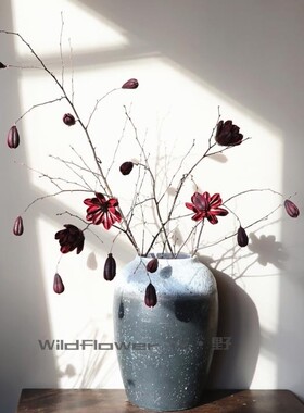 大型落地高花瓶插花树枝干花软装