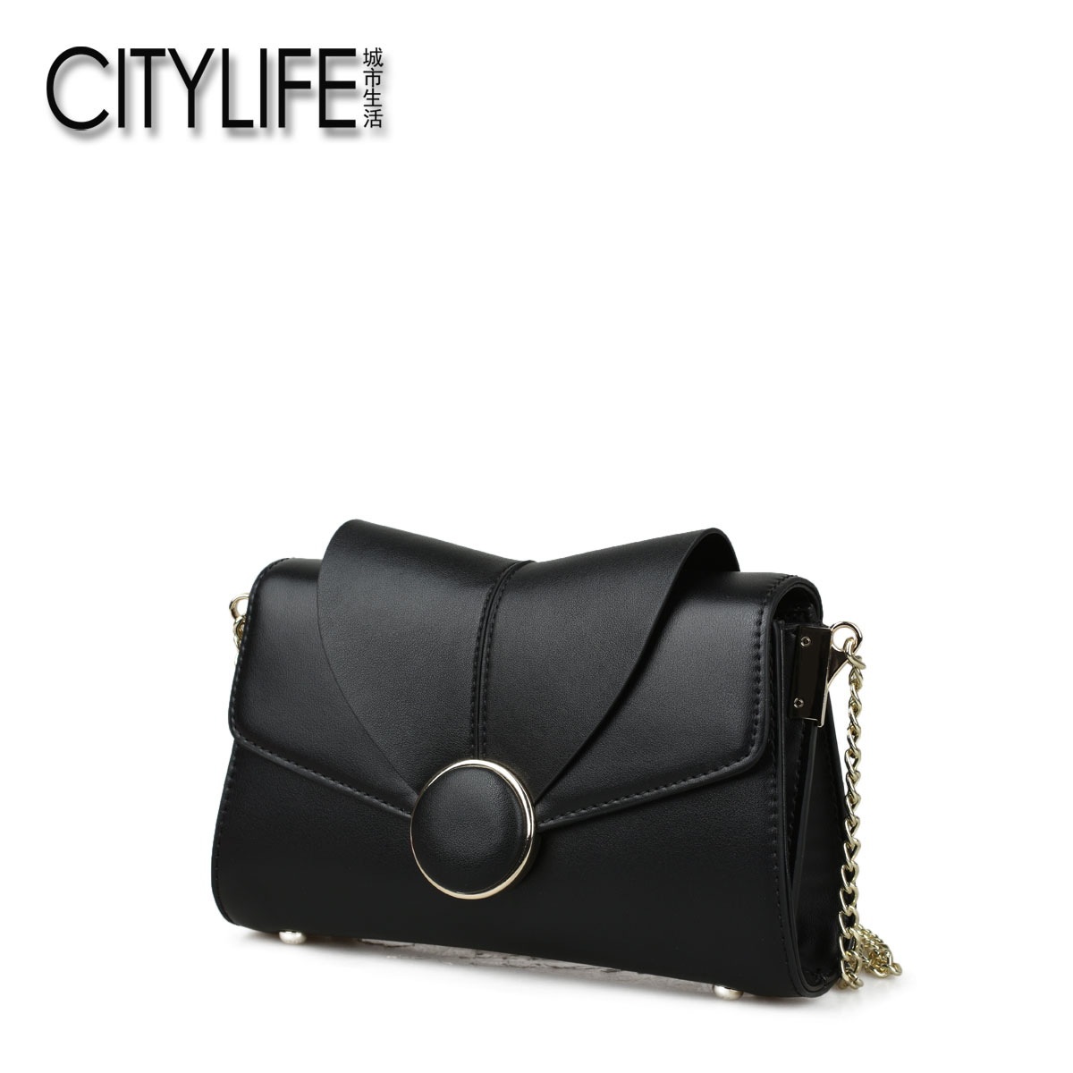 CITYLIFE城市生活女包2025新款牛皮包韩版小方包链条包百搭斜挎包 - 图1