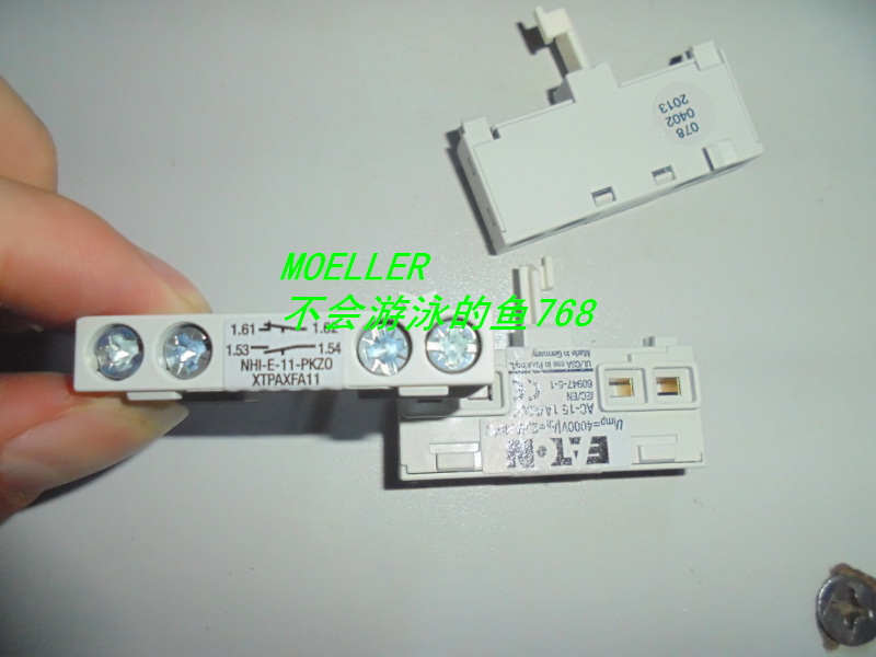 全新电动机保护断路器伊顿穆勒MOELLER NHI-E-11-PKZ0 马达触头点