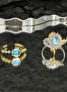 守护者龙形立体浮雕霸气戒指中性风个性独特小众设计感食指戒配饰