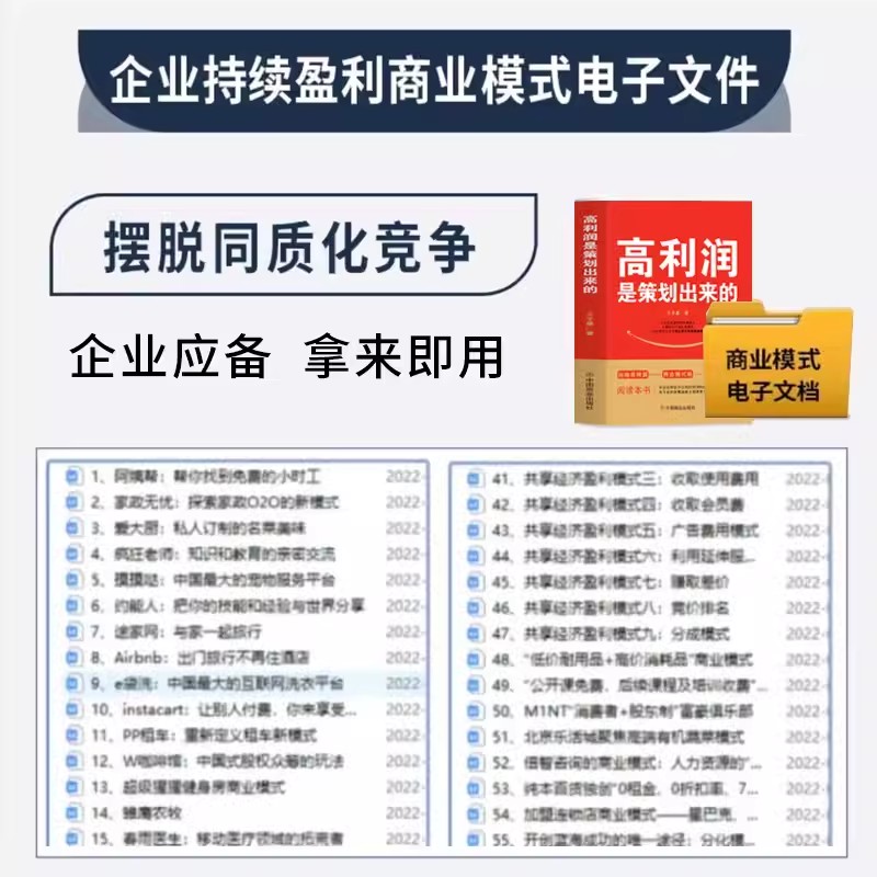 【全4册】高利润是策划出来的+可复制的商业模式+商业模式是设计出来的+裂变式增长+商业模式资料包 新商业底层逻辑案例拆解