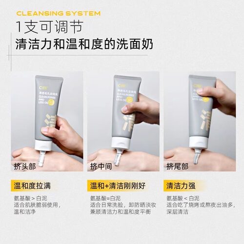 c咖洗面奶双管氨基酸洁面乳男控油深层清洁毛孔女官方旗舰店正品 - 图2
