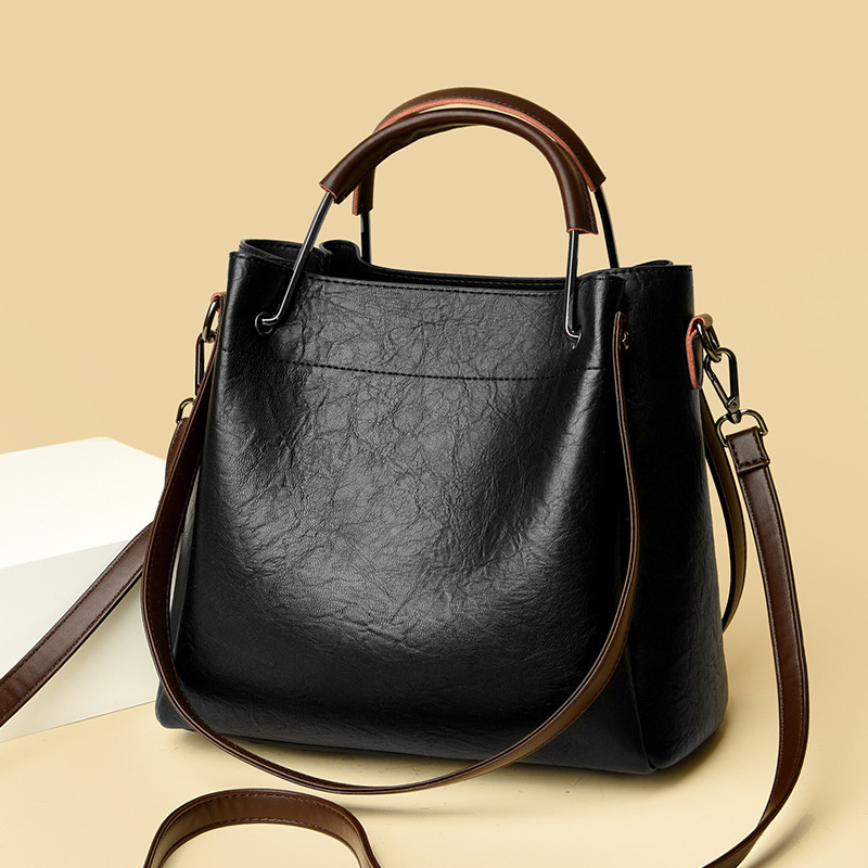头层牛皮单肩斜挎包女包软真皮手提包妈妈包大容量水桶包2025新款,淘宝优惠券,粉丝福利购,淘宝优惠卷
